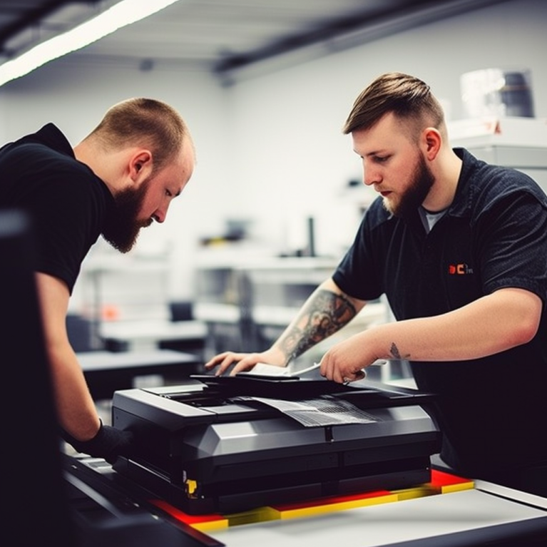 Du vyra prie pprinteriuka